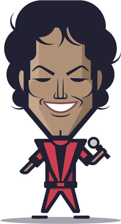 Loogmoji Of Michael Jackson In Thriller - Michael Jackson (1000x1000), Png Download