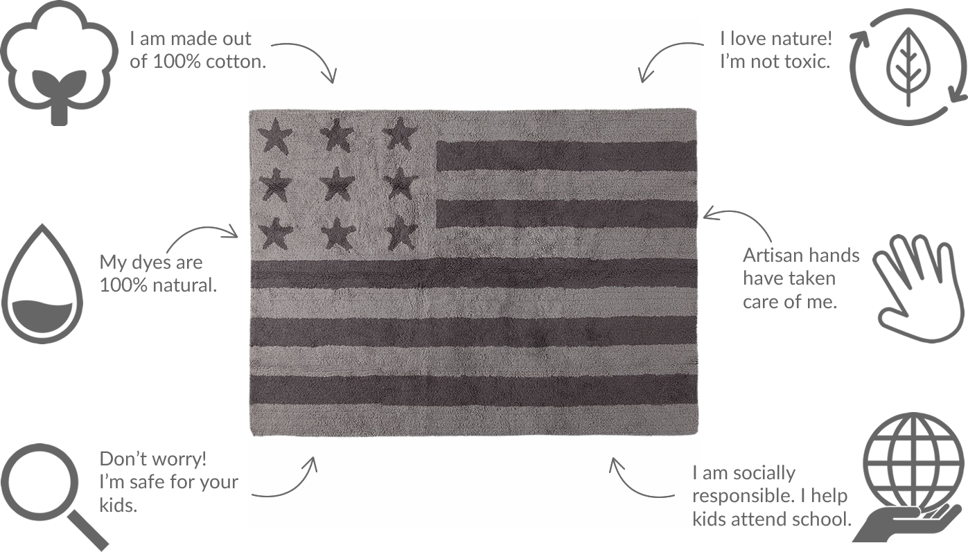 A Star-spangled Delight For Any Room Lorena Canals' - Lorena Canals Puffy Dream Rug (1397x797), Png Download