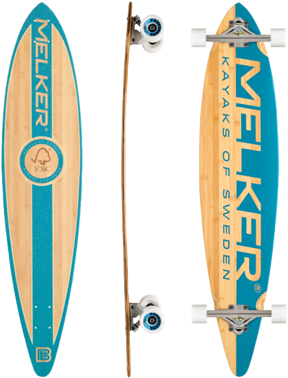 Our Pin Tail Board Is 44” Long With A Maximum Width - Longboard (511x560), Png Download