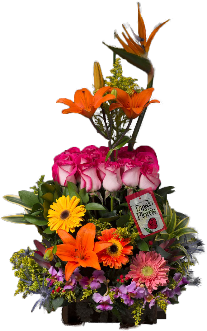 Arreglo Floral De Flores Exóticas De Dígalo Con Flores - Arreglo Floral Png (951x1280), Png Download