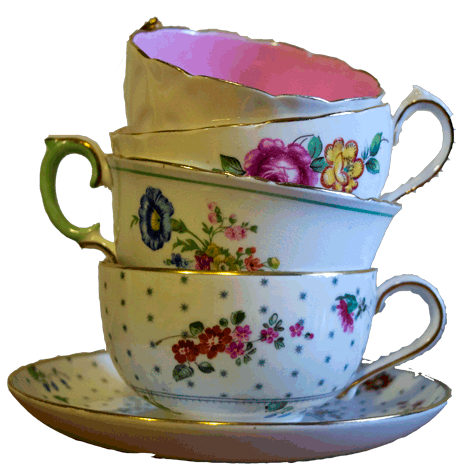 Vintage China Stack 2 - Cup (500x500), Png Download