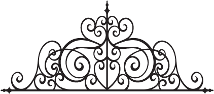 Wrought Iron Headboard Wall Decal - Wrought Iron Designs (451x450), Png Download