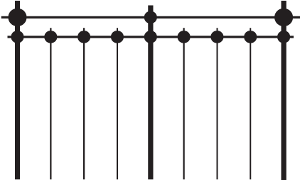 Wrought Iron Headboard Wall Decal - Headboard (451x450), Png Download