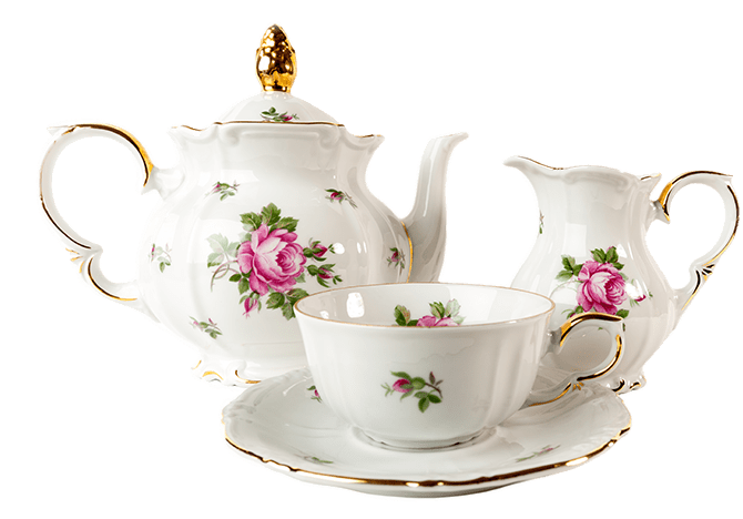 Find Out More About Our Vintage China Hire - Tea Pots And Tea Cups (700x467), Png Download