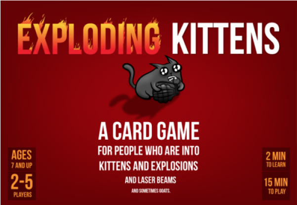 Exploding Kittens: A Card Game About Kittens (600x600), Png Download