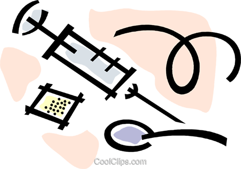 Heroin, Needle And Syringe Royalty Free Vector Clip - Heroin Clipart (480x337), Png Download