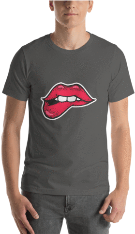 Sexy Lips Short Sleeve Unisex T Shirt - T-shirt (480x480), Png Download
