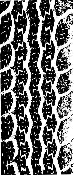 Tire Trail Clip Art - Trail Of Tires Png (252x595), Png Download