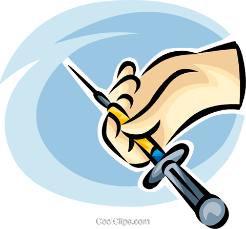 Needle/syringe Royalty Free Vector Clip Art Illustration - Agulha Com Seringa Png (480x447), Png Download