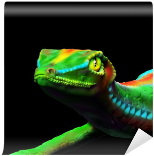 Gecko Lizard Close Up 3d Digital Art Wall Mural • Pixers® - Gecko Lizard Close Up 3d Digital Art Canvas Print - (400x400), Png Download