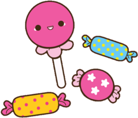 Candy Candies Sweet Lollipop Kawaii Cute Dulce - Candy (720x646), Png Download
