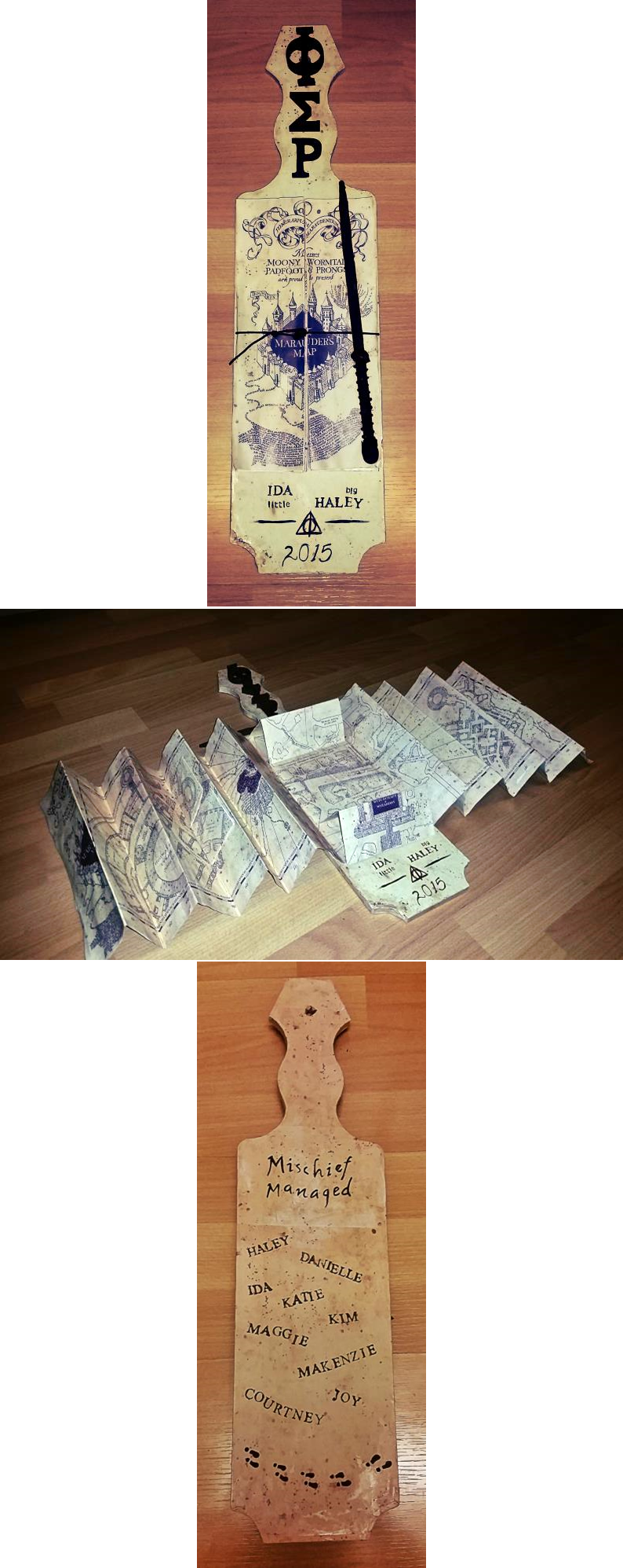 Marauders Map Sorority Paddle - Canvas (794x1996), Png Download