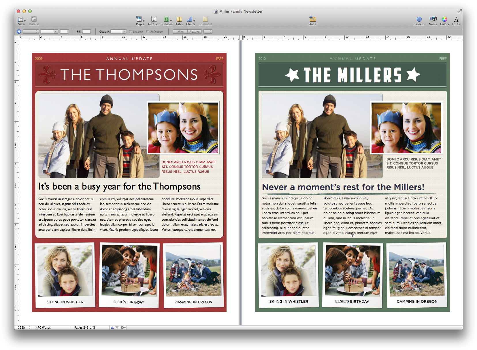 You Can Quickly Make A Template Your Own By Changing - Holiday Family Newsletter Template Microsoft Word (1670x1230), Png Download