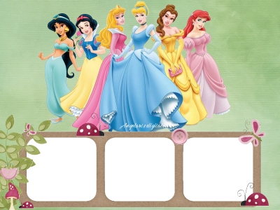Moldura Princesas Disney - Molduras Para Fotos Princesas (400x300), Png Download