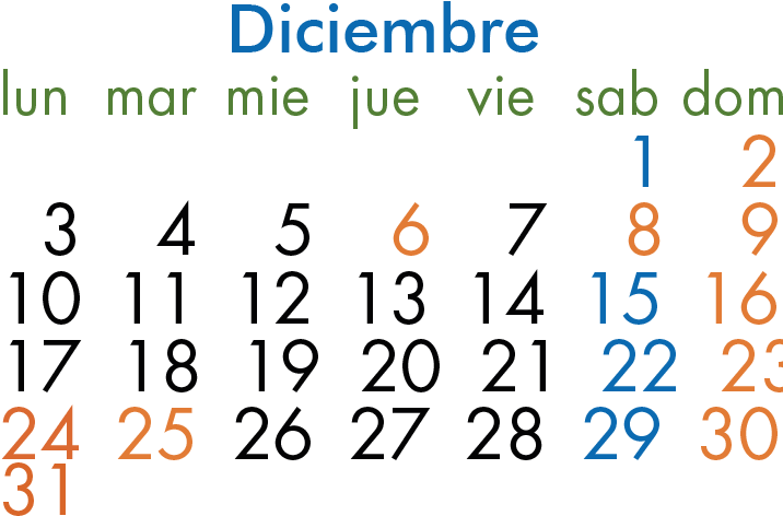 Calendario Laboral 2018 Diciembre - Imagenes De Calendario Diciembre 2018 (715x482), Png Download