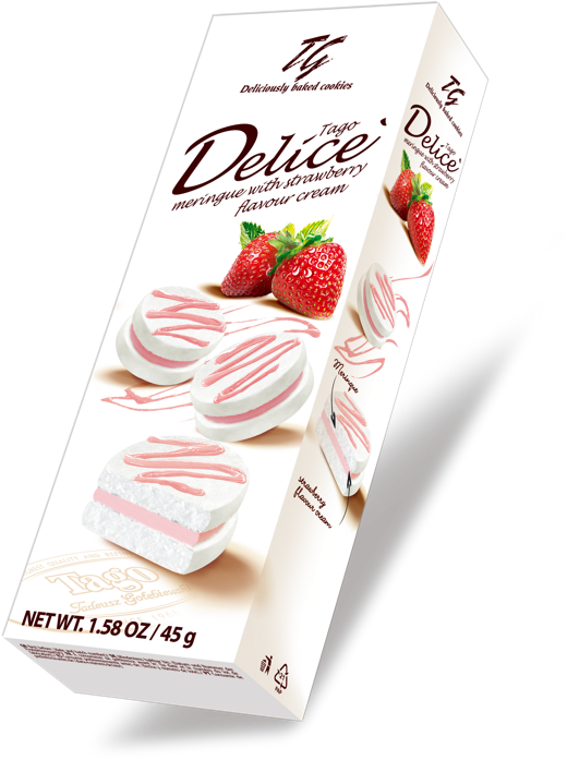 Con Crema De Fresa - Tago Beza Z Kremem Truskawkowym (598x800), Png Download