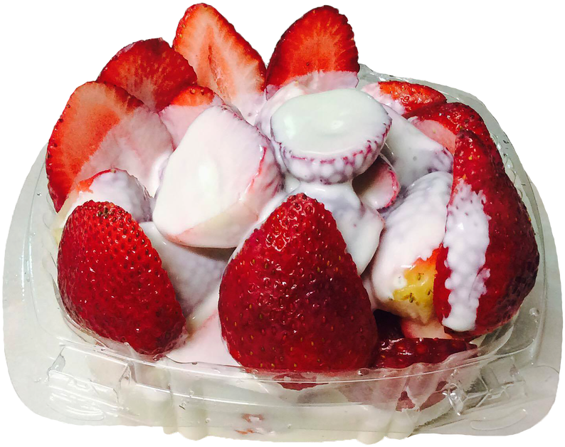 Fresas Con Crema Strawberry (985x800), Png Download