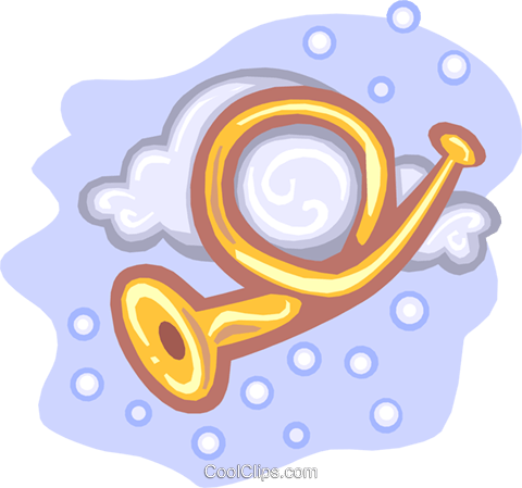 Corneta En Las Nubes Libres De Derechos Ilustraciones (480x449), Png Download