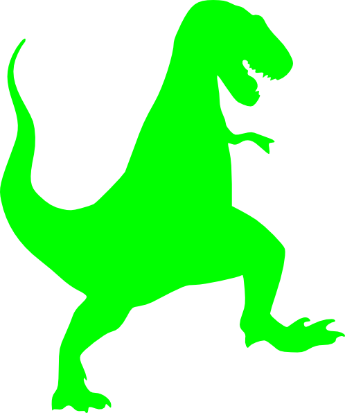 T-rex Clip Art - Silhouette Of Dinosaur (498x596), Png Download