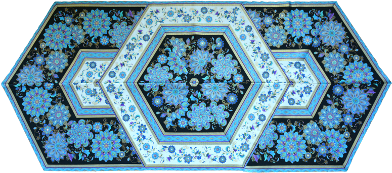 Quilting Sewing Triangle Frenzy Table Runner Pattern - Keepsakequilting Fat-quarter Royal Dynasty Quilt Fabric (800x382), Png Download