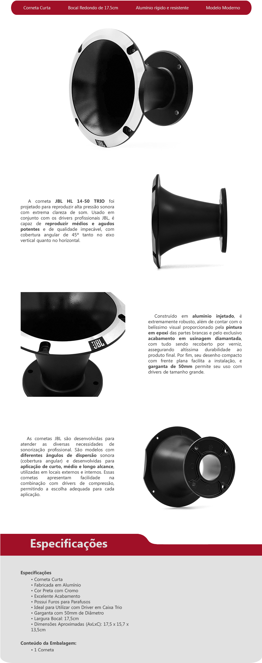 Curtido Curtir Compartilhar - Selenium Hl1450-trio Proline 55mm 2" Throat Horn (900x2340), Png Download