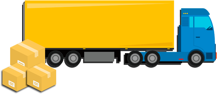 Transporte En Camion Completo - Land Transport (744x352), Png Download