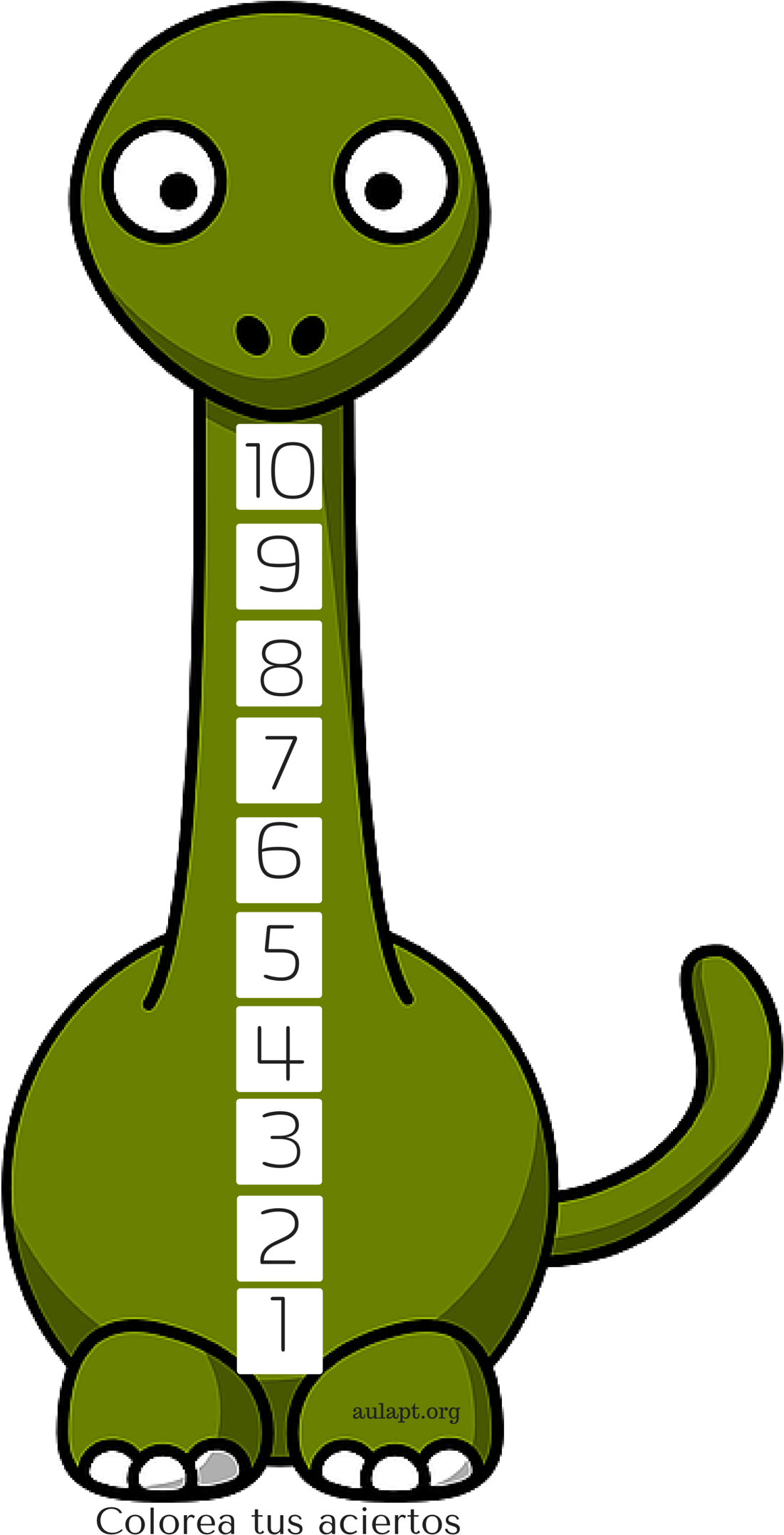 Autoevaluacion Dinosaurio - Cartoon Dinosaur (1587x2245), Png Download