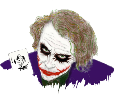 Joker Psd, Free Vectors - Coringa Com O Fundo Branco (400x335), Png Download