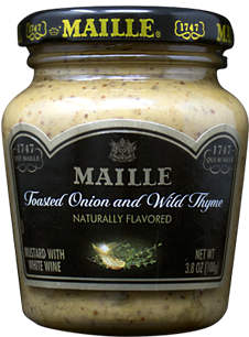 Maille Roasted Onions, Wild Thyme And White Wine Mustard, - Maille Mustard (480x456), Png Download