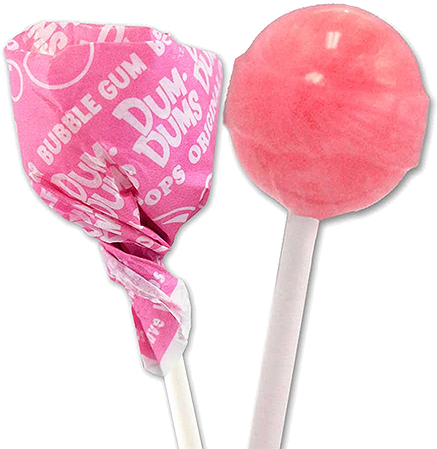 Dum Dums Color Party Light Pink Bubble Gum Lollipops - Bubblegum Dum Dum (500x500), Png Download