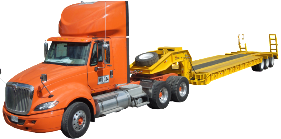 Empresa De Transporte Translucero - Camion Cama Baja (900x453), Png Download
