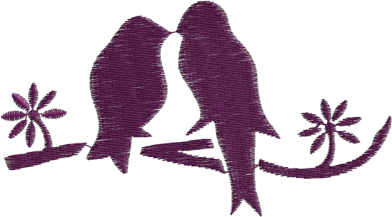 Passarinhos No Galho - Designer Stencils Love Birds Cookie Designer Stencil (600x600), Png Download
