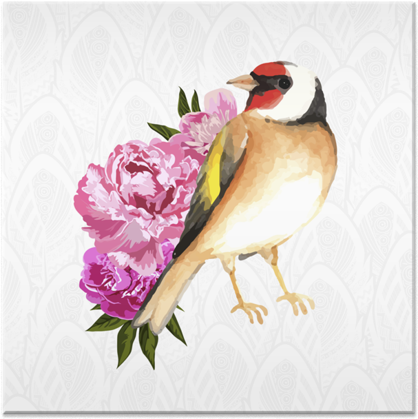 Azulejo Passarinho E Flores De Allyson Hissashina - Flower (800x800), Png Download