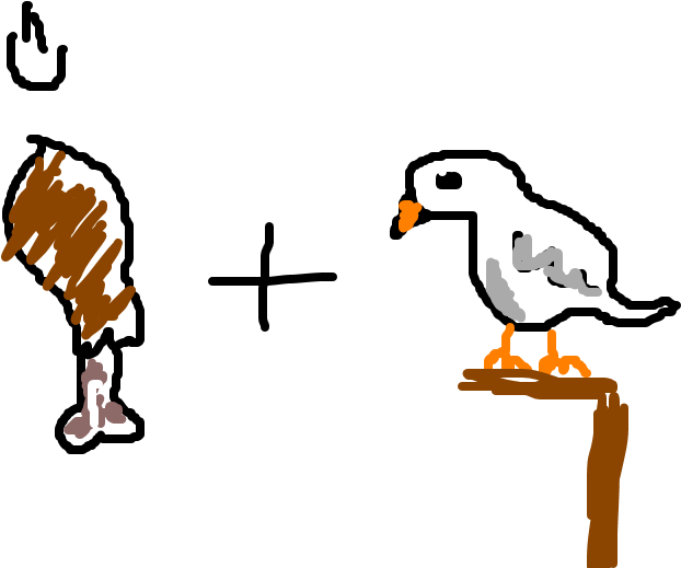 Frango À Passarinho - Cartoon (1020x608), Png Download