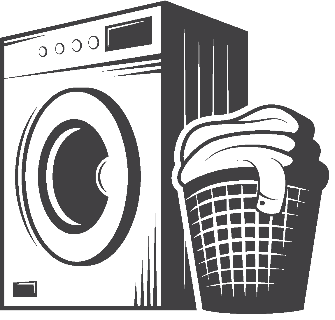 Vector De Lavadora De Tambor De Casa Dibujado A Mano - Washing Machine Logo Design (1772x1378), Png Download