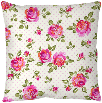 Bright Seamless Rose Background Pillow Cover • Pixers® - Pink Floral Pattern Free (400x400), Png Download