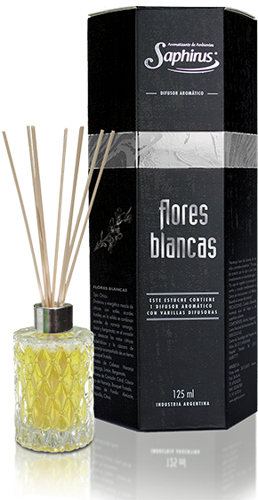 Difusor Premium Flores Blancas - Difusores Premium Saphirus (640x640), Png Download