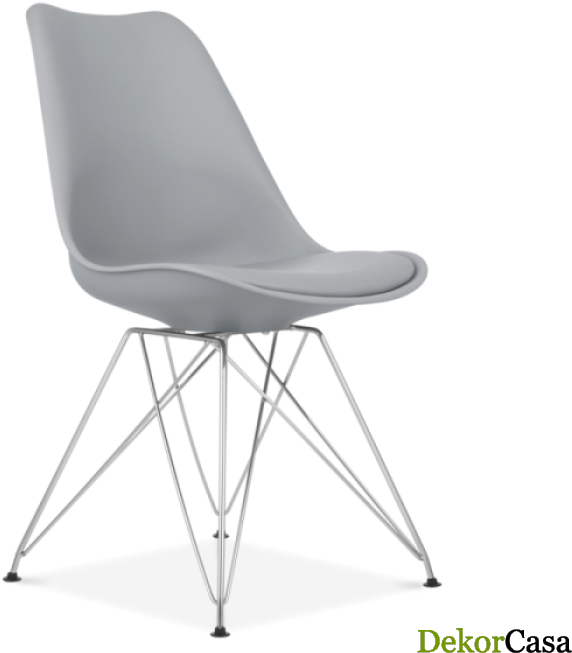 Silla Ames Negra Patas Metalicas - Purple Eiffel Chair (700x700), Png Download