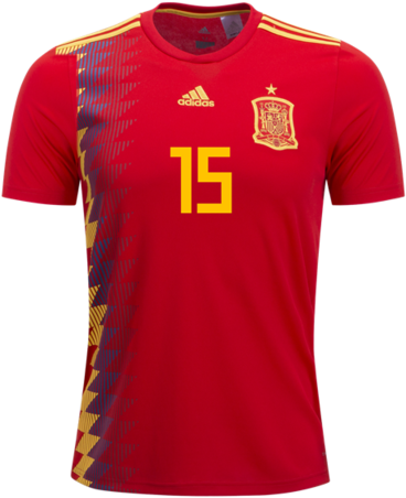 Spain 2018 Home Jersey Sergio Ramos - Manchester United Shirt 2017 (480x480), Png Download
