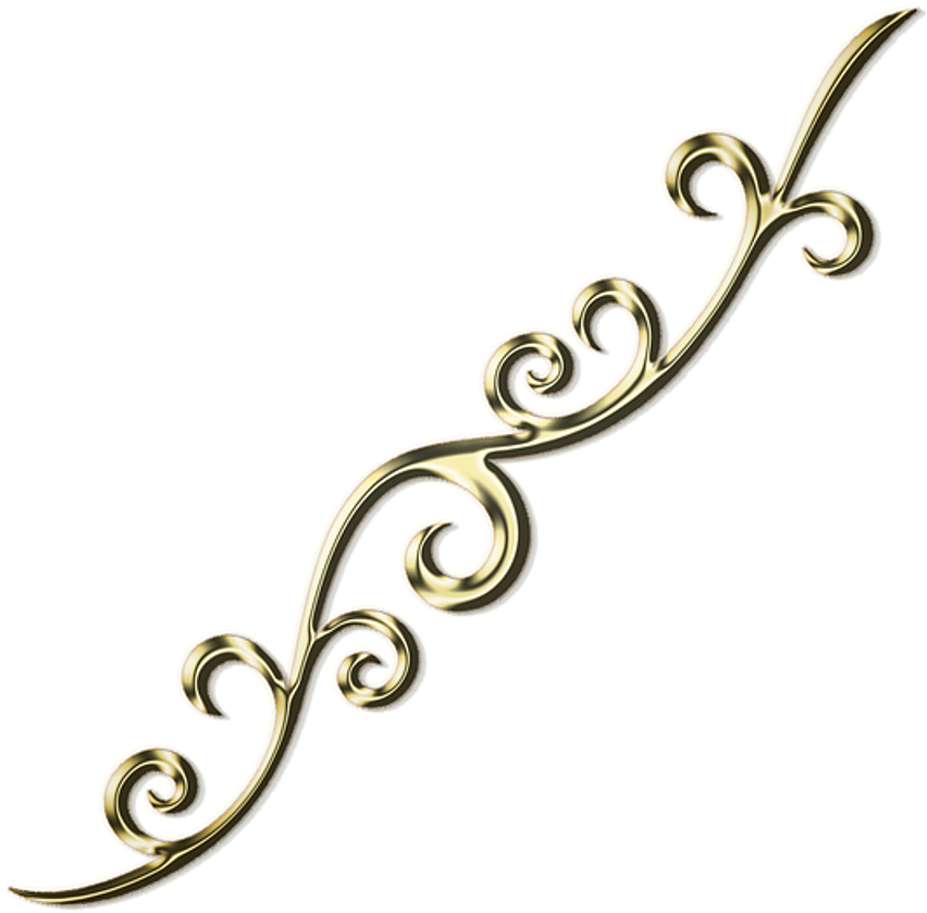 Gold Ornament - Alt Attribute (717x720), Png Download