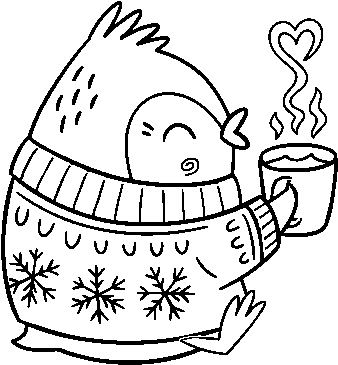 Desenho De Pequeno Passarinho Com Um Chá Para Colorir - Pajarito Para Pintar (600x470), Png Download