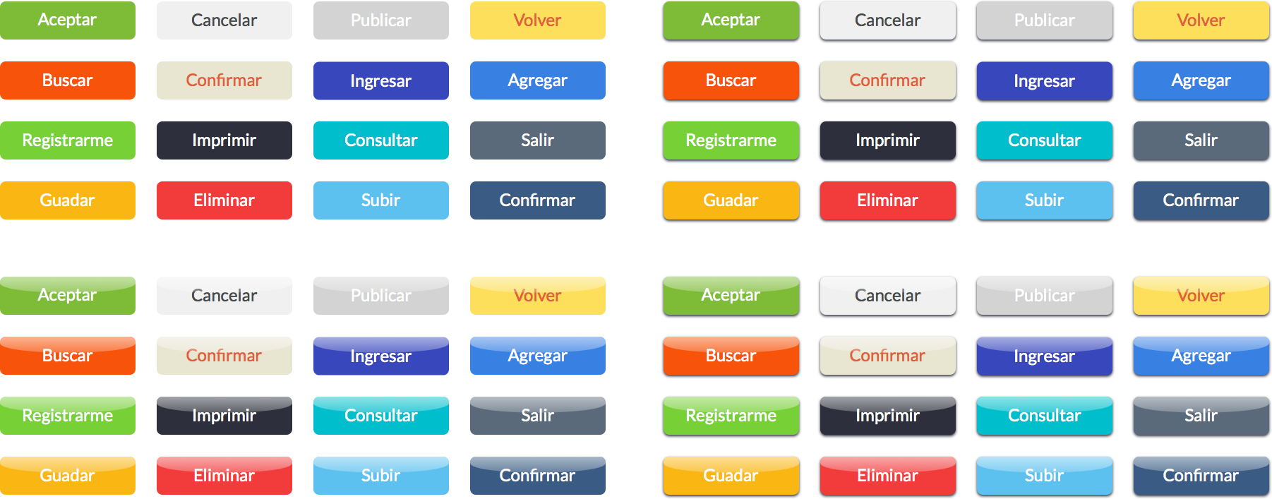Demo De Candy Button Pack - Pack De Botones Png (1802x707), Png Download