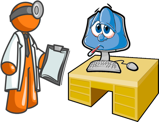 Computer Doctor - Computer Doctor Cartoon (588x468), Png Download