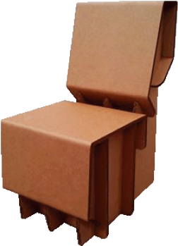 Silla De Cartón - Hacer Respaldo Silla Carton (446x463), Png Download