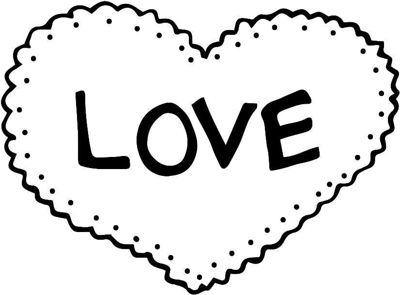 Black And White Hand Drawn Heart Shaped Love Vector - Corazones Vector Blanco Y Negro (1024x1024), Png Download