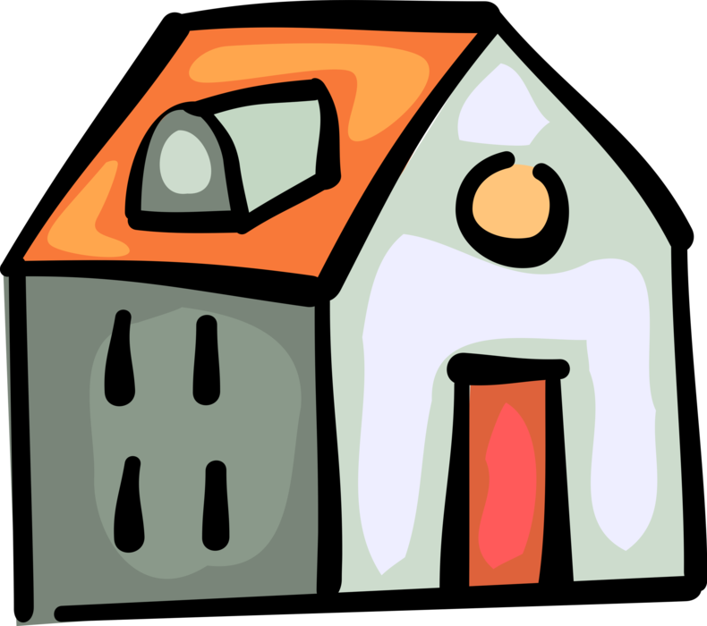 Vector Illustration Of Family Home Residence House (790x700), Png Download