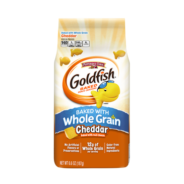 Pepperidge Farm Whole Grain Cheddar Goldfish - Goldfish Baked With Whole Grain Xtra Cheddar (500x500), Png Download