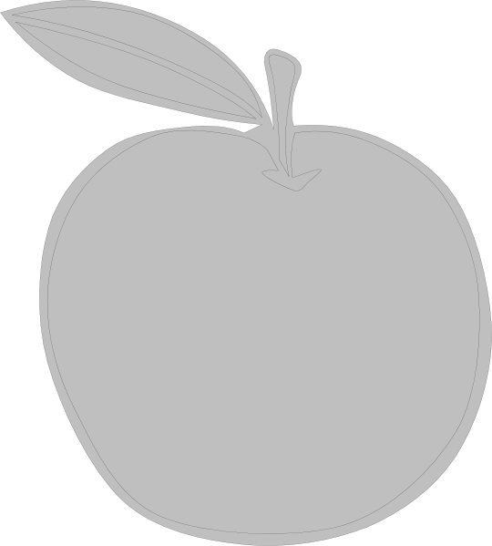 Apple Gray (540x599), Png Download