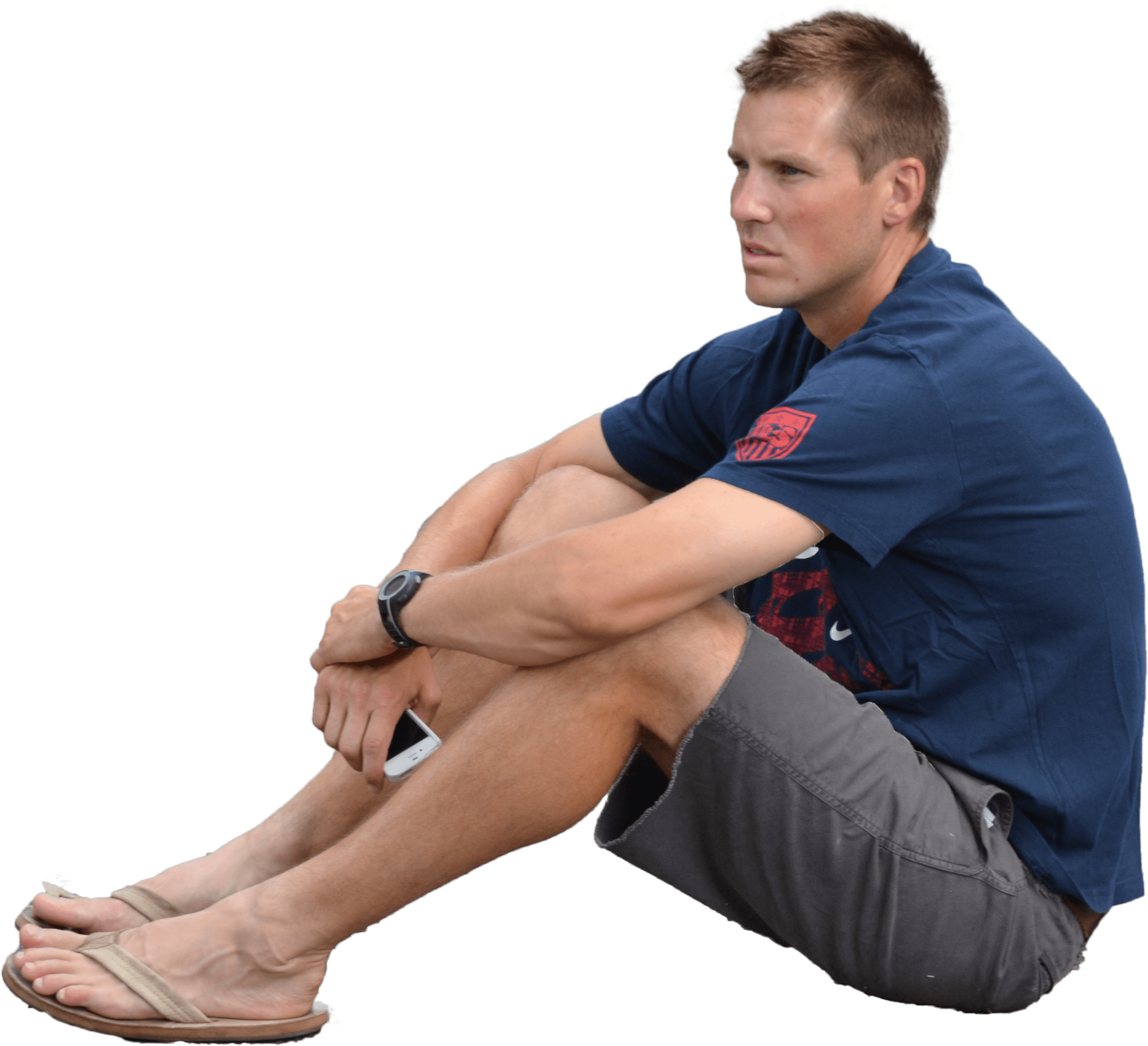 Guy Sitting - Color (2824x2440), Png Download