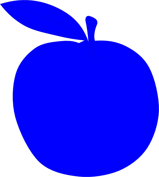How To Set Use Blue Apple Svg Vector (540x599), Png Download